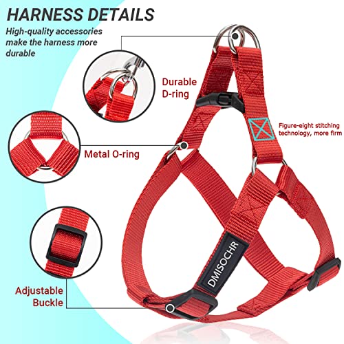 No Pull Dog Harness - Adjustable Step-in Harness & Leash Set for Small, Medium, Large Dogs - Escape Proof Soft Pet Harness...