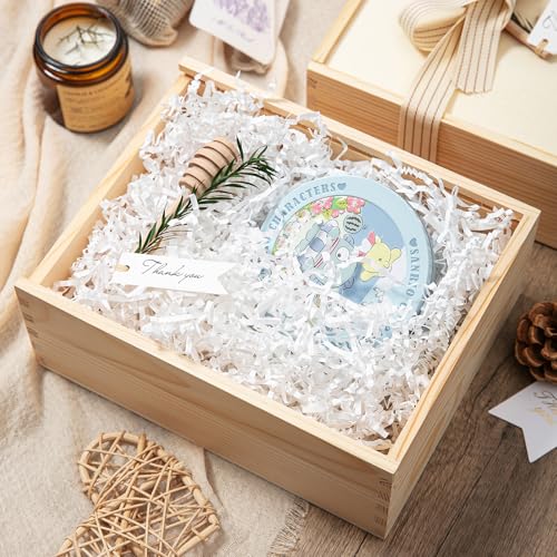 Mefleet 1 LB Crinkle Cut Paper Shred Filler White Crinkle Shredded Paper for Gift Box - Gift Basket Bag Filler - Grass Cus...