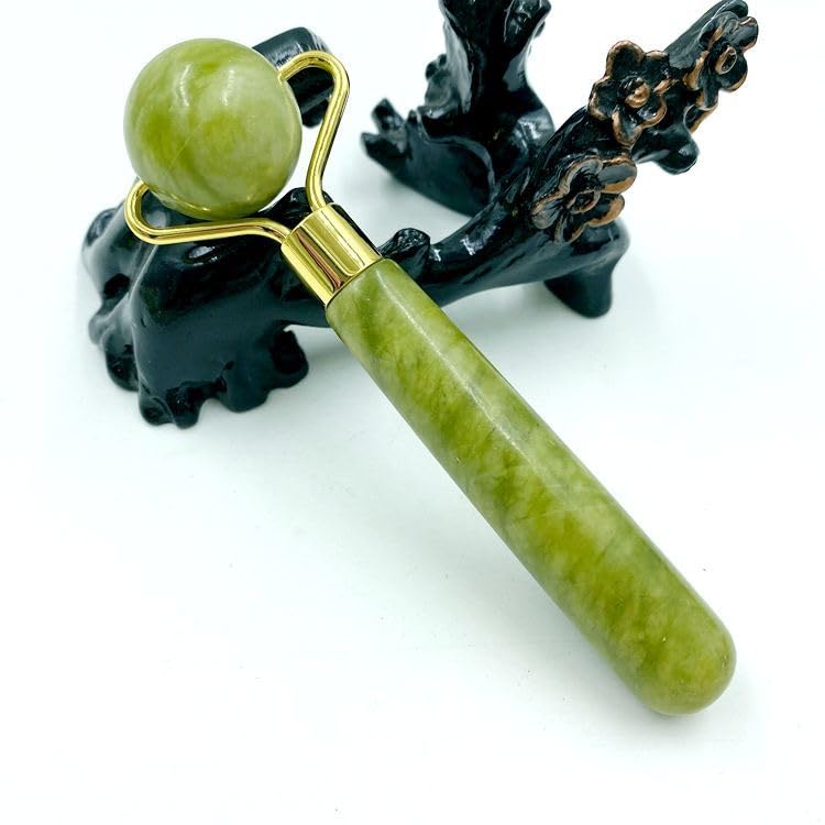 3-in-1 Jade Roller and Gua Sha Facial Kit | 100% Natural Jade Stone Massager Set for Anti-Aging, Wrinkle Reduction & Skin ...