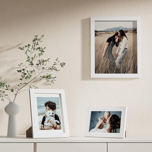 Vittanly 10 Pack Picture Frames Collage Wall Decor, Gallery Wall Frame Set for Wall or Tabletop Display, Engineered Wood a...