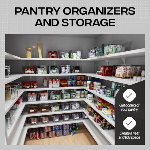 ClearSpace Clear Plastic Storage Bins – Pantry Organizers & Storage Containers, Cabinet Organizer - Home Organization Must...