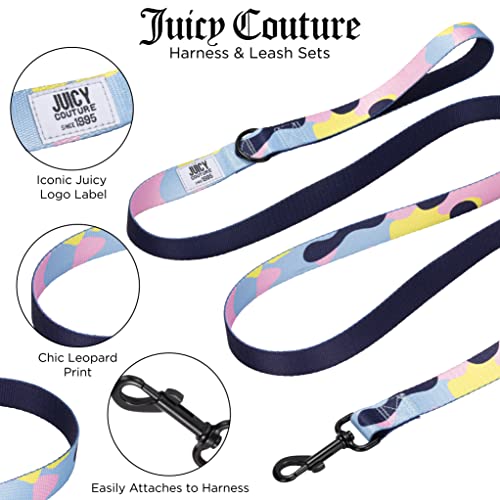 Juicy Couture Colorful Camo Dog Harness and Leash Set – Adjustable Puppy Harness with Puppy Leash & Mesh Padding Dog Harne...