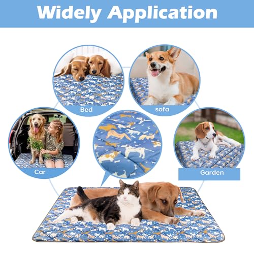 ZINGTERRA Dog Cooling Mat,Cat Self Cool Ice Pad,Lightweight Pet Cooling Pads Blanket Bed Cover,Puppies Summer Cool Tech Fa...