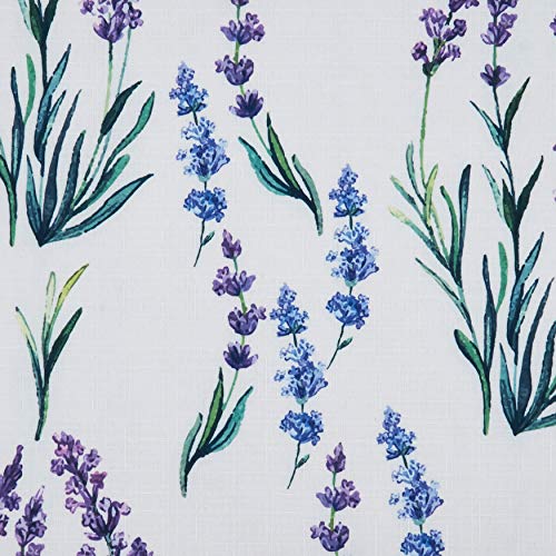 SARO LIFESTYLE Lavender Print Table Runner, Lavender, 16"x108"