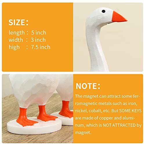 GRAPMKTG Magnetic Goose Key Holder Cute Home Decor Kawaii Room Office Table Desk Decor Aesthetic Funny Bedroom Decor House...