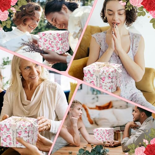 Mother's Day Butterfly Explosion Gift Box, Reusable Pink Floral DIY Unique Gift Box with Surprise Flying Butterfly and Flo...