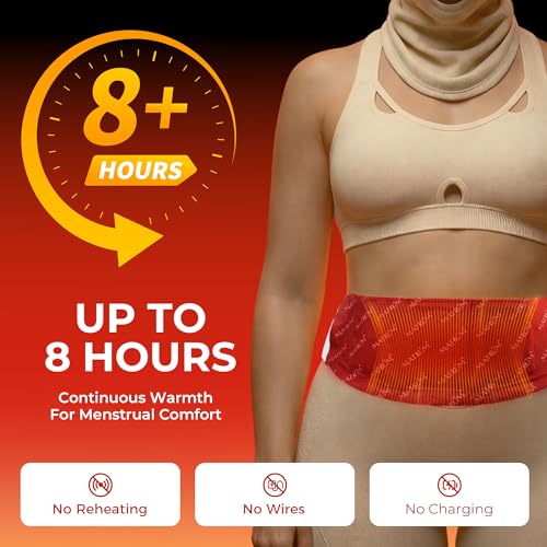 MATRÚM Period Pain Relief Heat Patch – Botanical Heating Pad for Cramps, Skin-Friendly Portable 3-Panel Design, 8 Hour Dru...