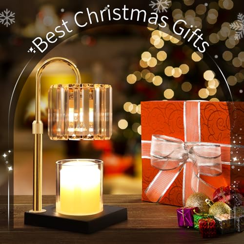 Candle Warmer Lamp, Wax Warmer Candle Lamp Timer & Dimmer 7-Levels, Compatible Most Jar Candles, Top Melting, Cystal Candl...