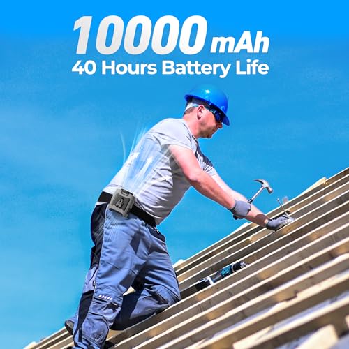 AMACOOL Portable Waist Fan Clip On, Father's Day Gifts for Dad Husband, 10000mAh Rechargeable Wearable Shirt Fan, Powerful...