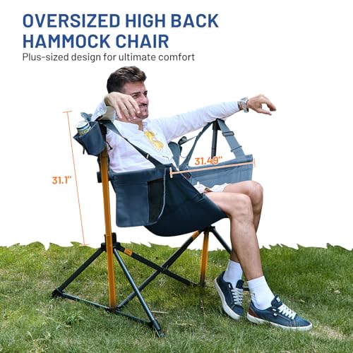 TIMBER RIDGE Hammock Camping Chair, Oversized Swinging Hammock Chair with Adjustable Back and Seat for Outdoor Lawn, Sport...