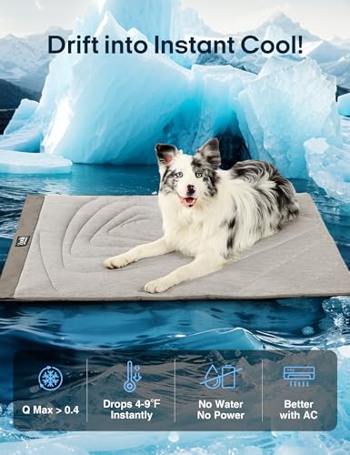 ZonLi Dog Cooling Mat, 20" x 16"Small, Waterproof Cooling Pad for Cats & Rabbits, Portable & Durable Pet Mat for Crate, Tr...