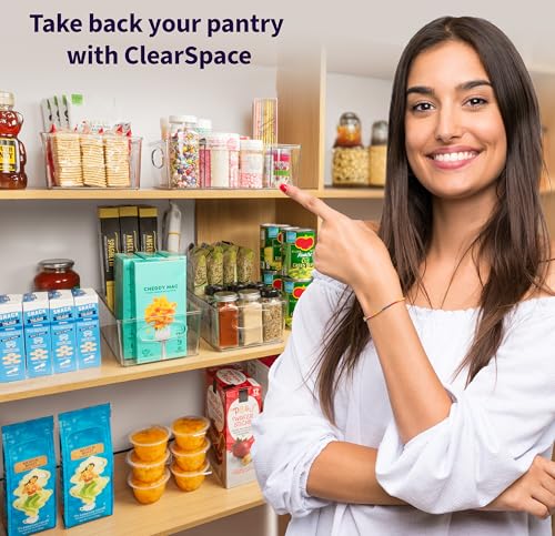 ClearSpace Plastic Pantry Organization and Storage Bins with Removable Dividers – Perfect Kitchen Organization or Kitchen ...