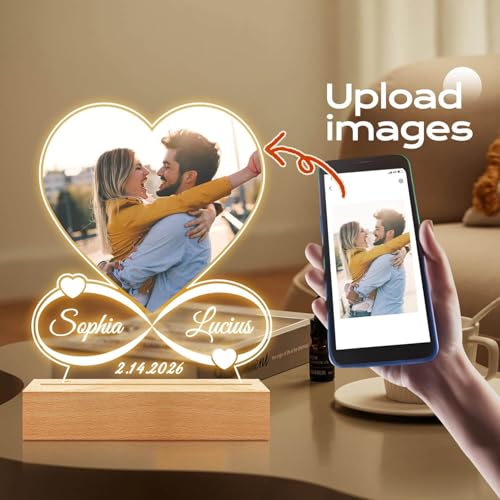 KoxSmar Custom Picture Frames, Personalized Photo Frame, Customized Picture Frames, Personalized Anniversary Photo Gifts f...