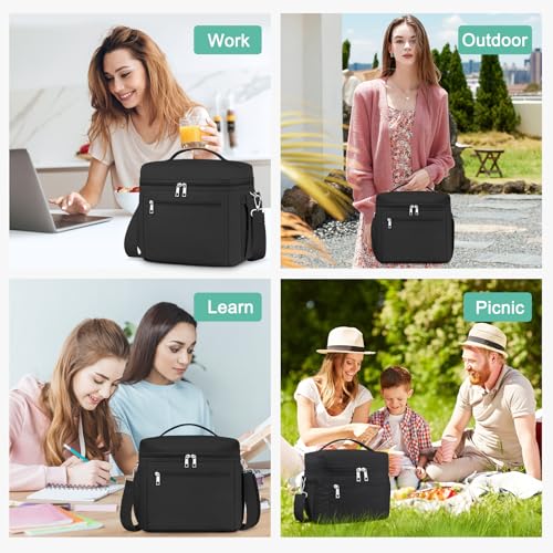 DALINDA Insulated Lunch Bag Lunch Box for Women Men,Leak-Proof Cooler Bag Lunchbox Lightweight for Work Picnic,Study,Beac...