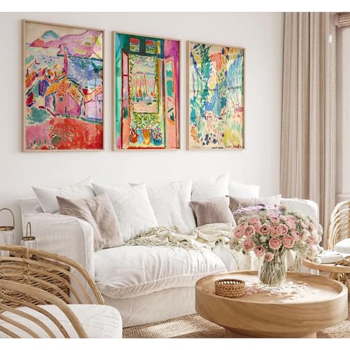 Henri Matisse Wall Art Prints Aesthetic Canvas Matisse Wall Decor Painting Colorful Matisse Wall Art Poster Boho Abstract ...