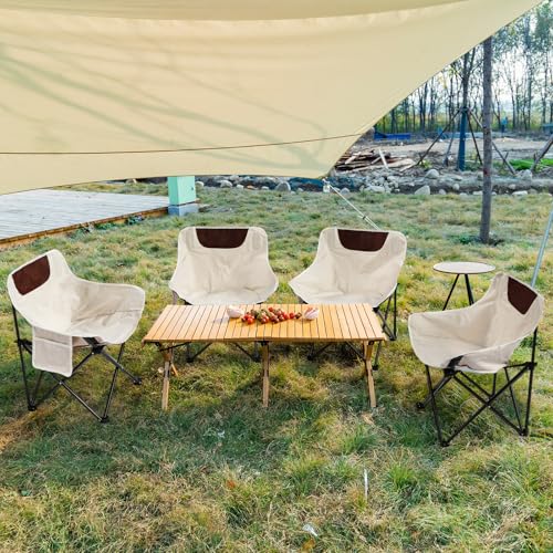 FairySandy 2 Pcs Portable Chair Camping Chairs Outdoor Lightweight Folding Camp Chairs Compact Backpacking with Carry Bag...