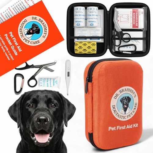 Dr Brahmsy’s Pet First Aid Kit for Dogs and Cats - Vet-Approved Essential Survival and Emergency Supplies for Home, Trave...