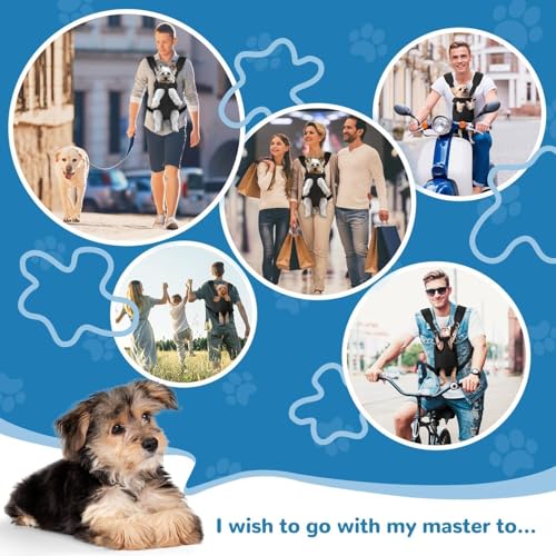 YUDODO Pet Dog Carrier Backpack Adjustable Dog Front Carrier, Legs Out Easy-Fit Dog Travel Backpack Carrier for Hiking Cam...