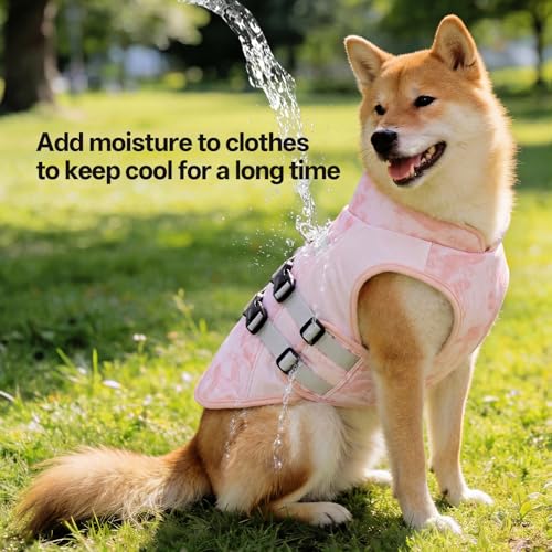 DORA BRIDAL Dog Cooling Vest for Summer, Lightweight Breathable Mesh Cooler Jacket with Harness, Soft Pet Cooling Shirt fo...