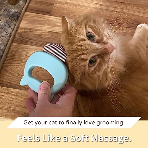Leo's Paw The Original Pet Hair Removal Massaging Shell Comb Soft Deshedding Brush Grooming and Shedding Matted Fur Remove...