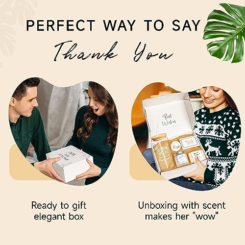 Thank You Gifts for Women, Administrative Professional Day Gifts for Women, Employee Teacher Appreciation Gift Set for Cow...