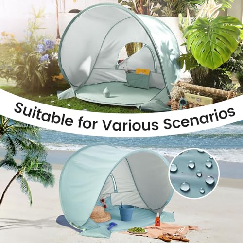 Tiny Land Baby Beach Tent – Pop Up Baby Tent with UV Protection, Portable Baby Beach Essentials, 35.4"x27.6"x31.5" Sun She...