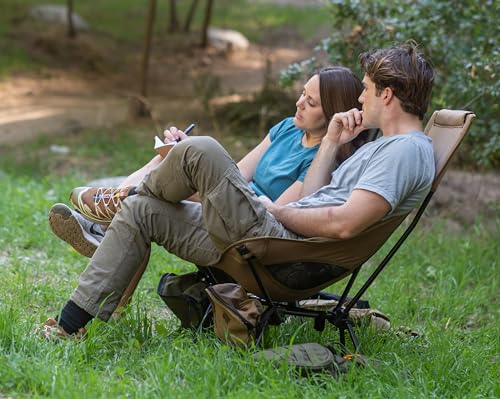 MARCHWAY Lightweight Folding High Back Camping Chair with Head Support, Stable Portable Compact for Outdoor Camp, Travel, ...