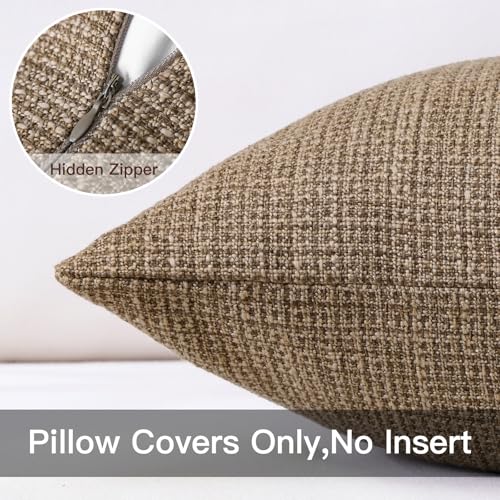 Artscope Outdoor Waterproof Throw Pillow Covers 12x20 Inch Decorative Linen Outdoor Pillows Cushion Case for Patio Couch S...