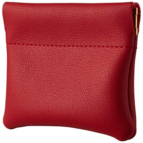 Travelambo Leather Squeeze Coin Purse Pouch Change Holder For Men & Women