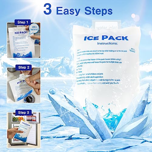 12 pcs Gel Ice Packs for Cooling Vest - Reusable Cold Packs for Ice Vest for Shipping Camping Food Preservation