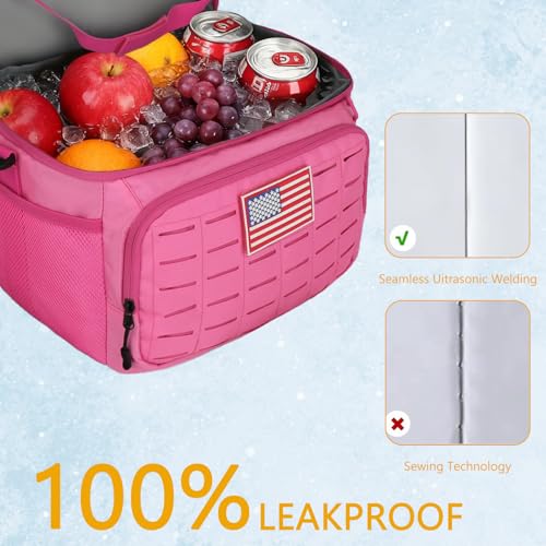 Portable Insulated Cooler Bag, Leakproof Soft-Sided Lunch Bag,8mm Insulation Keeps Cool 16+ for Camping, Beach, Picnics