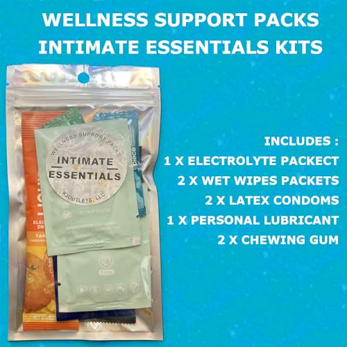 Intimate Essentials Travel Kit, Wellness Support Pack with Personal Care Items, 8 Pieces