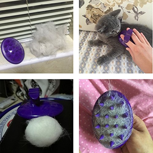 Cat Brush with Soft Rubber Pins, Washable Silicone Pet Brushes for Indoor Cats Kitty - Grooming Shedding Massage & Bath, R...