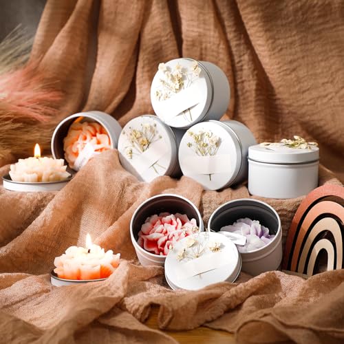 Threlaco 12 Pcs Bridesmaid Gift Scented Candles Wedding Bridesmaid Proposal Candle Soy Wax Flower Candles Sets for Women M...