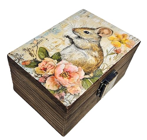 RK Collections Mouse Trinket Box Small Jewelry Keepsake Box | Storage Box for Girls Women | Gift Idea, Animal Lover Orname...
