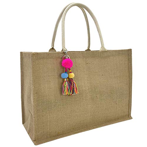 Hibala Woven Large Beach Bag Straw Beach Tote Handmade Weaving Shoulder Tassel Bag Handbag
