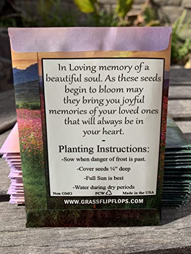 Pack of 20 Pre-Filled Seed Mix Packet Wildflowers Plant for Funerals, Memorial Services in Loving Memory Flower Path Also ...