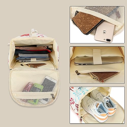 Kalesi Floral Gym Duffle Bag Backpack 4 ways for Women Waterproof with Shoes Compartment for travel Sport Hiking laptop Li...