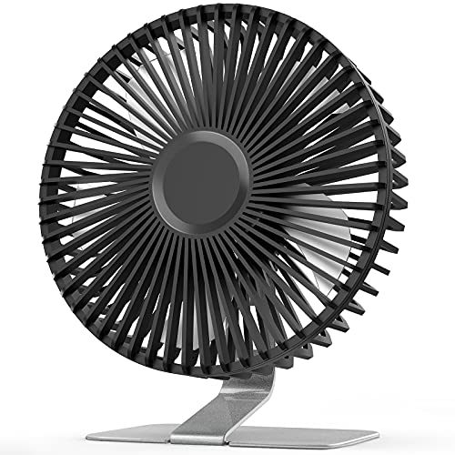 SLENPET 6 inch USB Small Desk Fan, 4 Speeds, Ultra-quiet, 90° Adjustment for Better Cooling, Portable Mini Powerful Deskto...