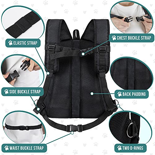 PetAmi Dog Front Carrier Backpack, Adjustable Dog Pet Cat Chest Carrier Backpack, Ventilated Dog Carrier for Hiking Campin...