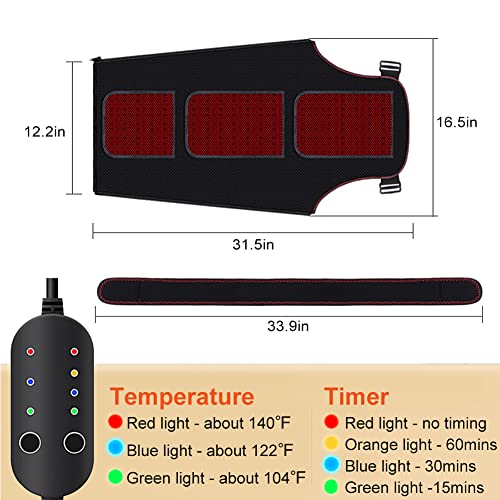 Shoulder Arm Hand Heating Pad for Pain Relief, Ultra Long Heated Wrist Wrap Heated Elbow Brace Hand Warmer for Tendonitis,...