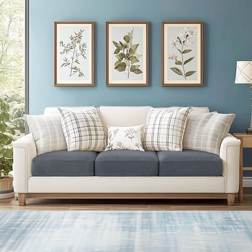 CHUN YI 3Piece Stretch Couch Cushion Covers, Sofa Seat Slipcovers for Pets, Suitable for Armchair Loveseat Sofa with Spand...