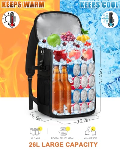 Capolo Cooler Backpack Insulated Waterproof for Women Men,36/45 Cans Lunch Backpack Coolers Leak Proof Soft Cooler Bag Ice...