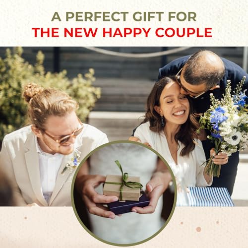 STOFINITY Advice And Wishes For The Mr And Mrs - 50 Pcs Flower Wedding Advice Cards Box, Floral Bridal Shower Games Advice...