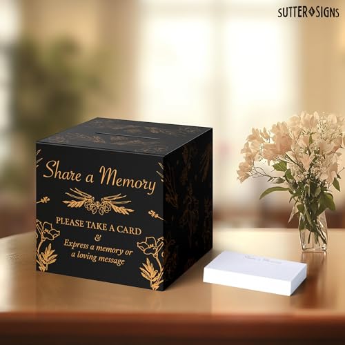 Share A Memory Card Box Set | 50 Memorial Cards for Celebration of Life, Funeral, Guest Book, Graduation, Retirement, Birt...