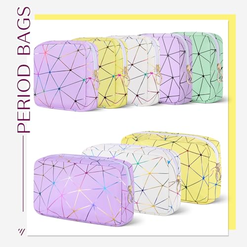 Likesing Period Bag for Tampon, Leather Sanitary Napkin Storage Bag for Girls Womens, Portable Sanitary Napkin Period Pad ...