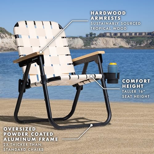 GoSports WOVN Beach Backpack Chair - 9 Styles Available - Premium Folding Camping Chair