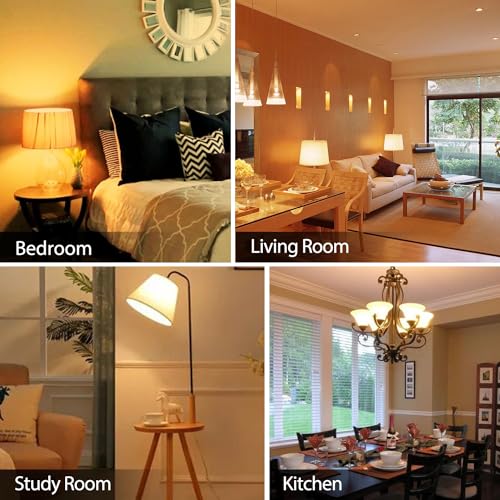 TJOY 24 Pack A19 LED Light Bulbs Soft Warm White 2700K, 60 Watt Equivalent, Efficient 9W, E26 Standard Base, Non Dimmable ...