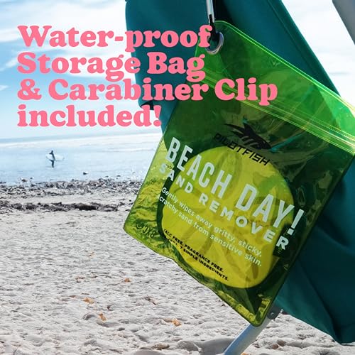 Pilotfish Beach Essentials Sand Remover Bag, Gentle Skin-Friendly Formula with 7 Natural Ingredients + Coconut Oil, Talc-F...