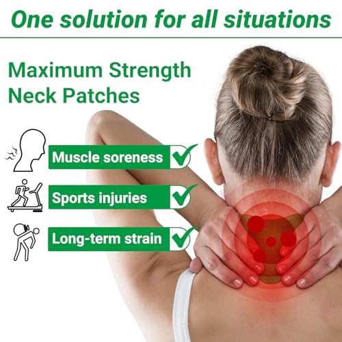 ishancare Neck Patches - 24 Count Warming Herbal Plaster Maximum Strength Heat Patches, 8 Hours Deep Heating Extra Strengt...